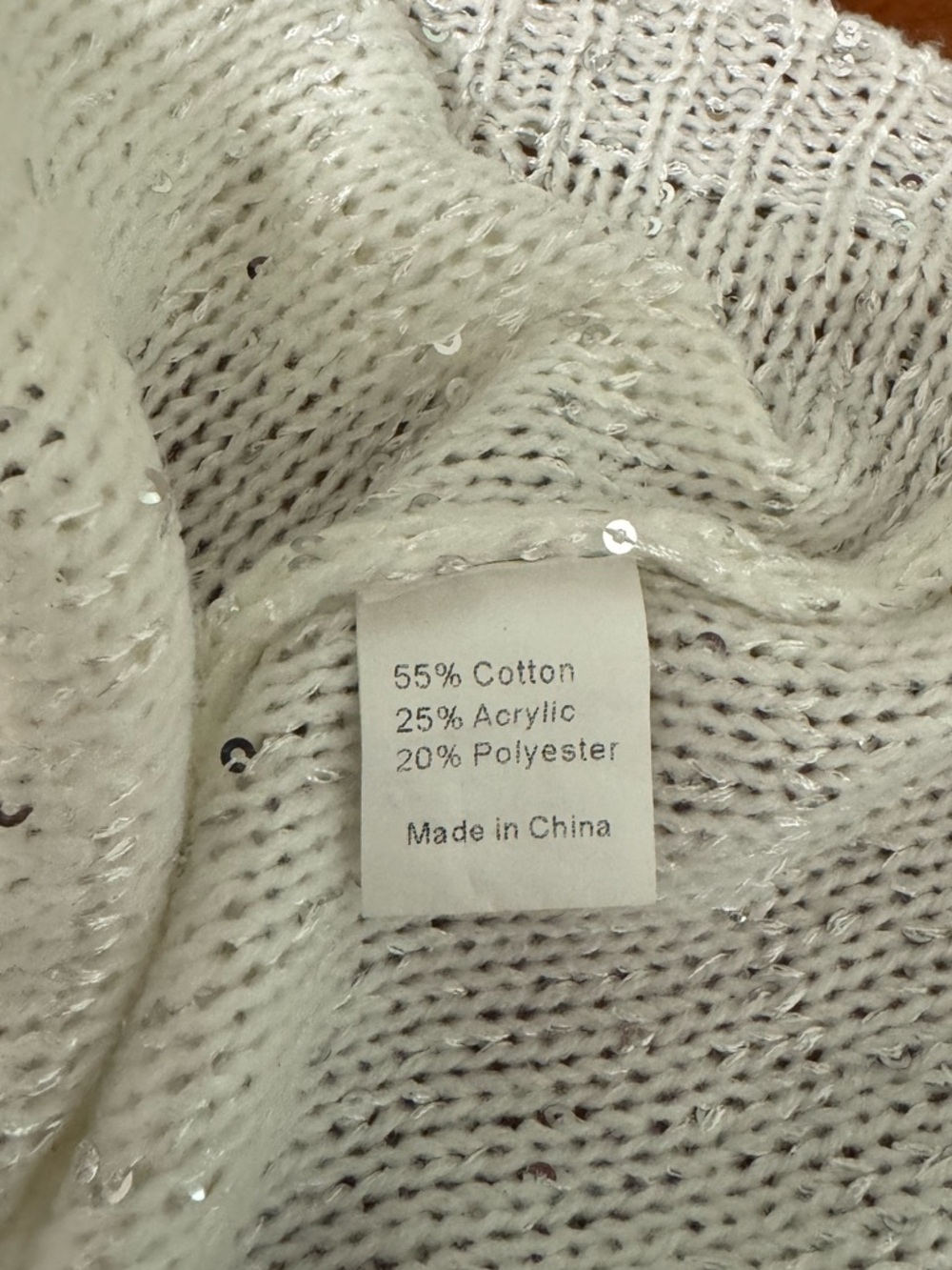 Simply Couture Sequin Layered Sweater Top - Women Sz M - Picture 4 of 4